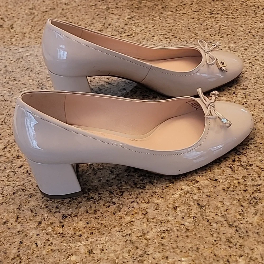 kate spade Patent Leather Ballet Flats in Light Beige